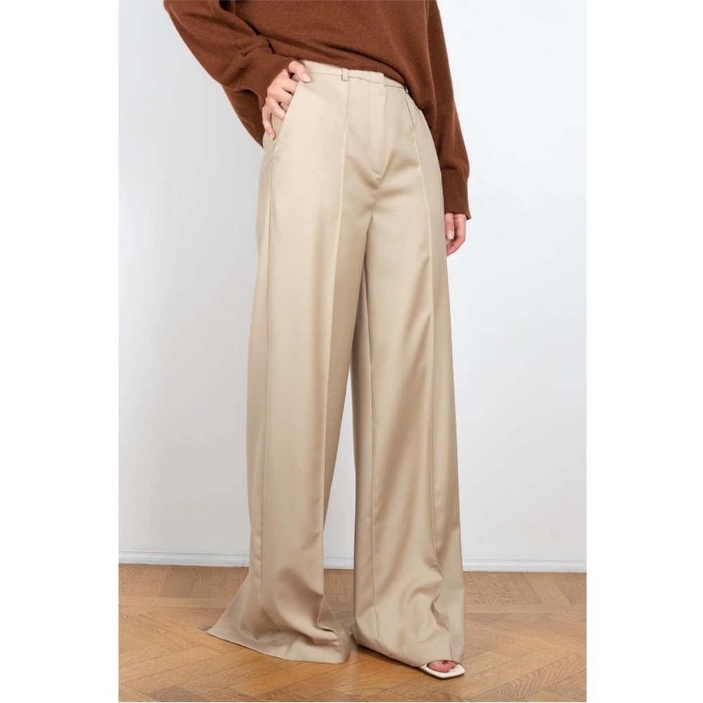 Loulou Studio Sbiru Wide-Leg High Waist Pants in Beige Womens Size XS